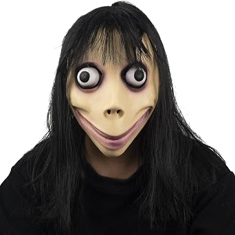 PartyHop Scary Momo Mask Creepy Halloween Latex Cosplay Costume for Adult