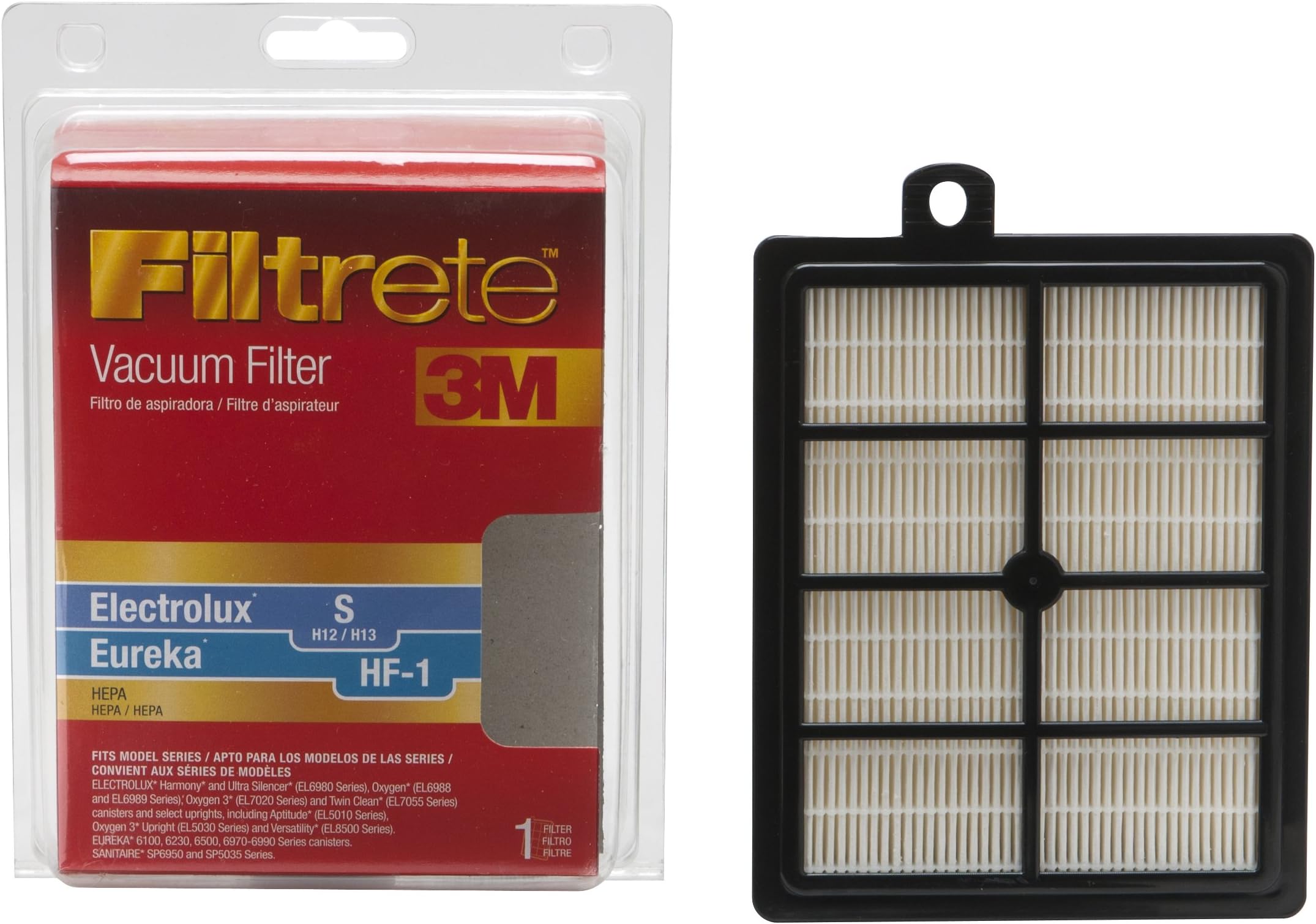 3M Filtrete Electrolux/Sanitaire/Eureka S/S/HF-1 HEPA Vacuum Filter, Red