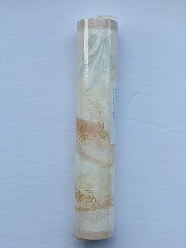 Miniatura 4 de Dundee Deco BD6105 - Borde de papel tapiz prepegado, perla náutica, beige, rosa, verde claro, pez en borde de pared de estanque, diseño retro, 15