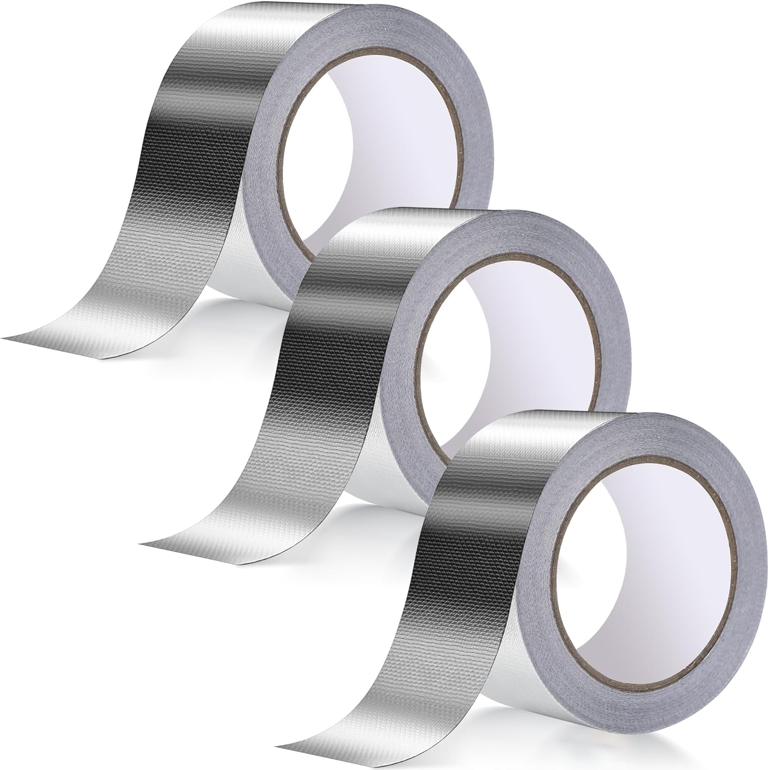 deli 3 Rolls Fiberglass Aluminum Foil Tape, 2.4" X 66 Ft, 5