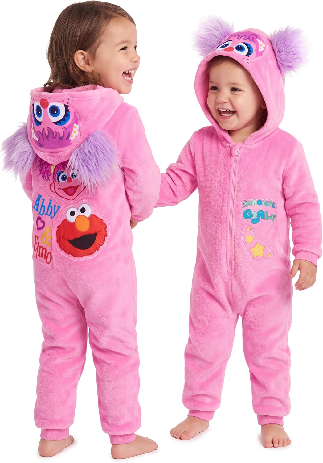 Get Trend Sesame Street One Piece Pajamas for Girls, Toddlers, Preschoolers, Cute PJs Sleepwear, Abby Cadabby Gifts for Girls