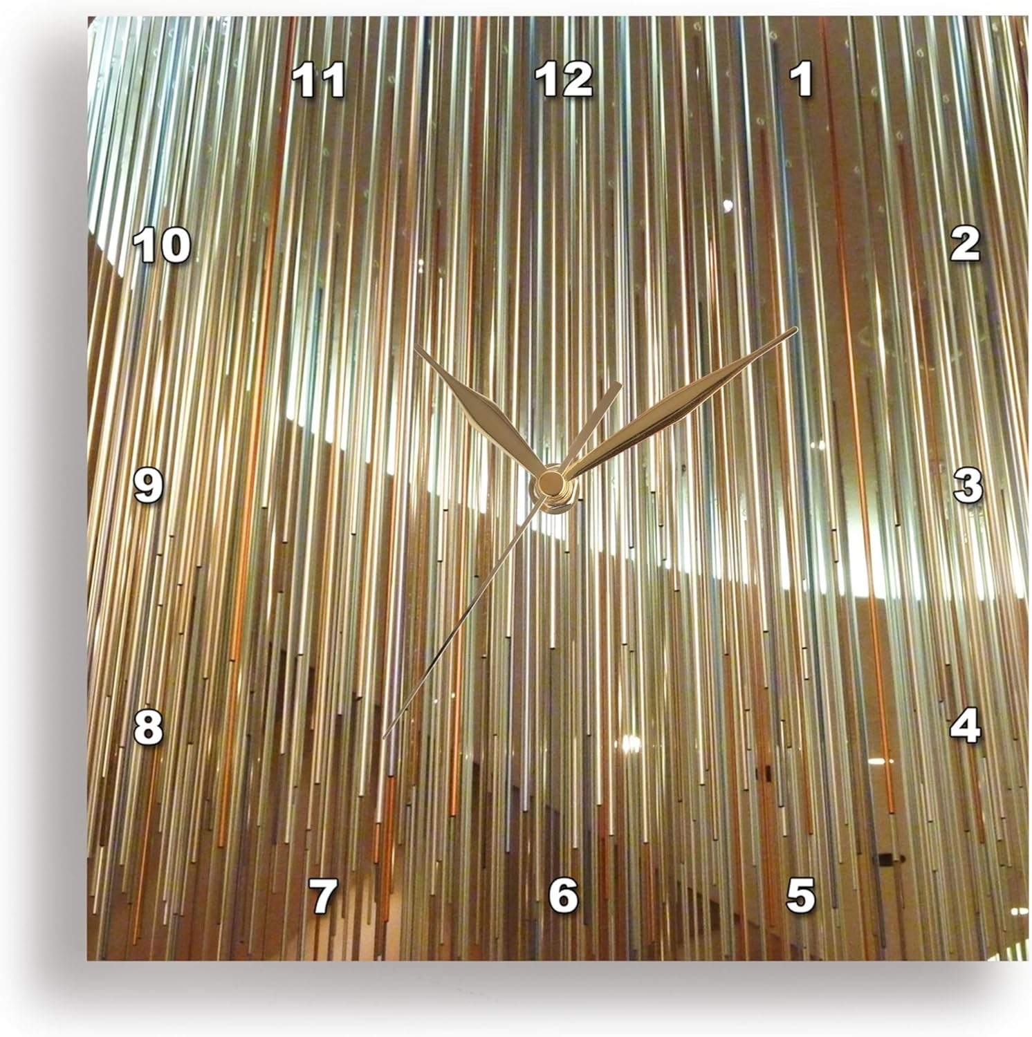 3dRose DPP_28341_2 Modern Tubes Wall Clock, 13 by 13-Inch