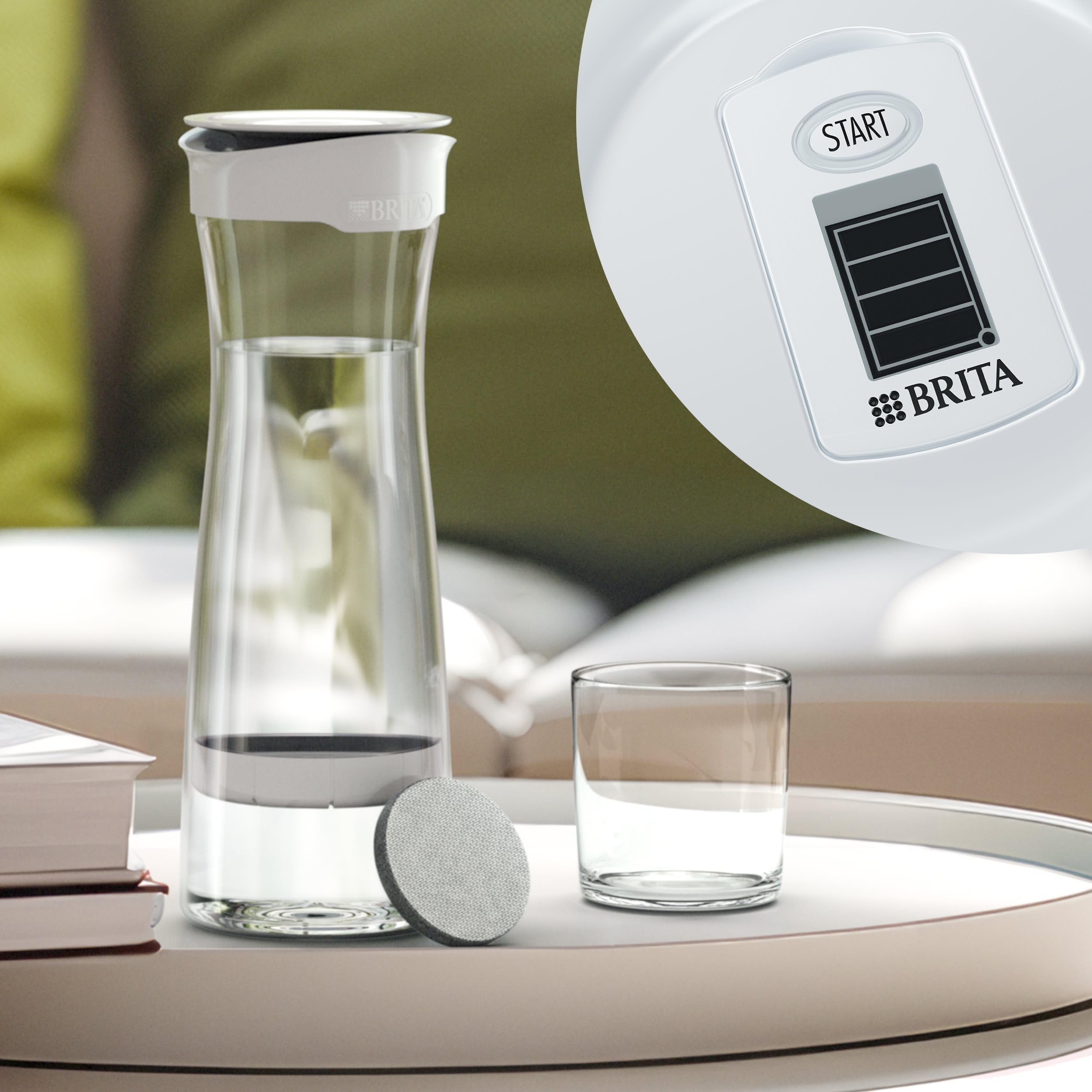 Brita Filtro de agua Jarra, San/Tritan/Asa, grafito, 10 x 10 x 29,5 cm)