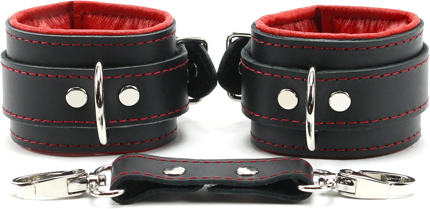 Wrist Cuffs or Ankle Cuffs Lambskin Real Leather Handmade Leather Cuffs