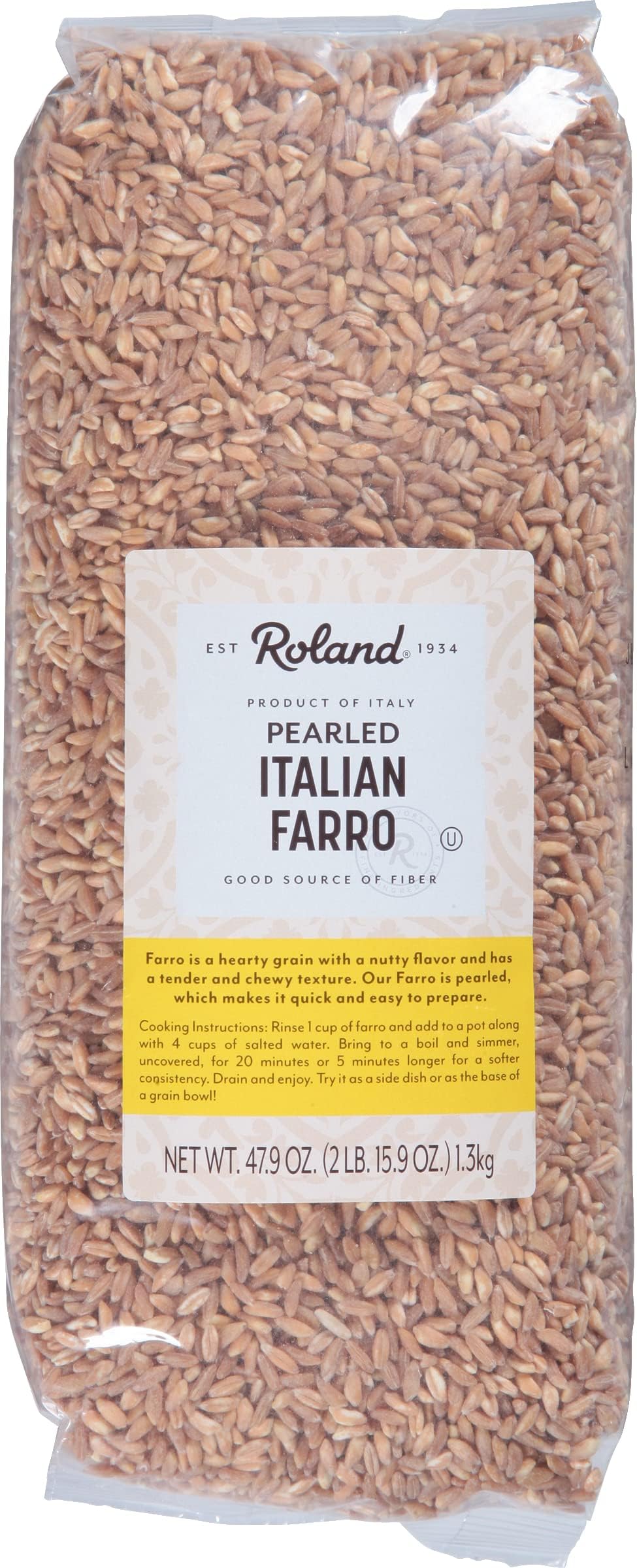 Roland Pearled Farro, 3-Pounds Bag