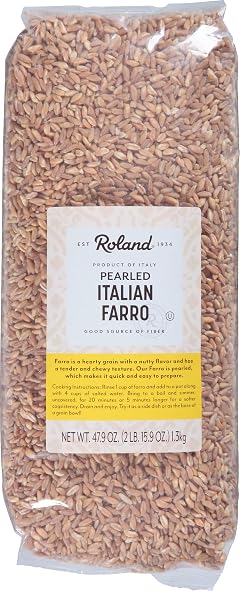 Roland Foods Pearled Italian Farro Specialty Imported Food 47 9 Ounce Bag Pack of 1