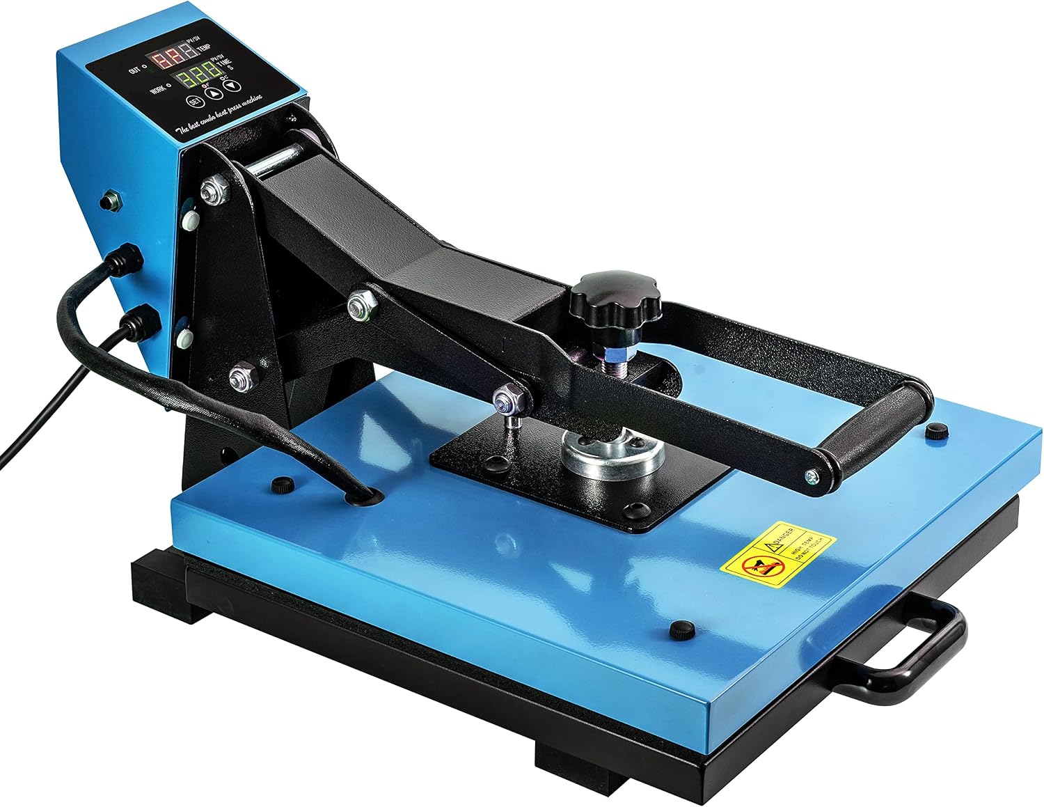 Heat Press Machine 15x15 Inch - Digital Control Panel Industrial Sublimation Printer High Precision Hot Press Clamshell Heat Transfer Machine for T Shirts (Blue)
