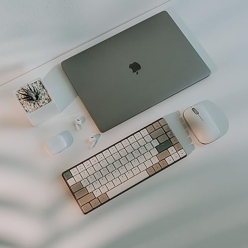 Vista 5 de Azio Teclado mecánico Cascade Slim, diseño del 75%, RGB retroiluminado de perfil bajo, interruptores de intercambio en caliente y teclas, conexión