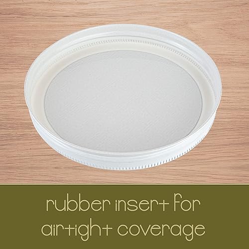 Miniatura 2 de Kitchenentoolz - Paquete de 2 frascos de vidrio de medio galón de boca ancha con tapa de metal hermética, seguro para fermentar kombucha kéfir -