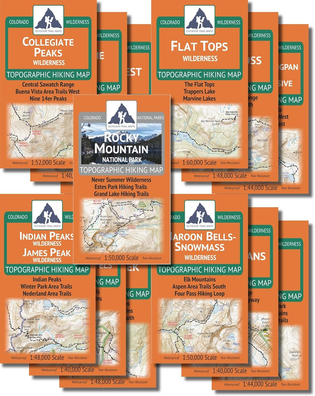 The Colorado Wilderness Map Series, Volume 1 + Rocky Mountain National Park