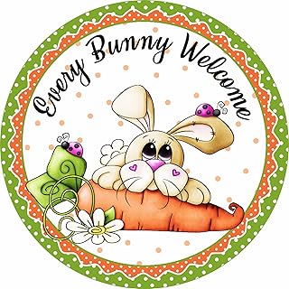 Retro Round Happy Easter Every Bunny WBunny Ladybugs Wreath Attachment Funny Nostalgic Arts Waterproof Plate Novelty Ative Crafts GiftsPuzzle 500 Pieces