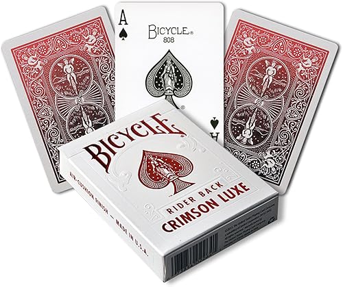 Bicycle Carmesí de juego de cartas MetalLuxe