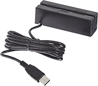 MagTek 21040104 Dual Track USB HID Magnetic Stripe Reader with 6' Cable, 60 in/s Swipe Speed, 5V, Black