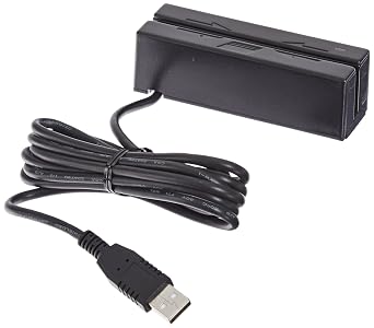 MagTek 21040104 Dual Track USB HID Magnetic Stripe Reader with 6 Cable, 60 in/s Swipe Speed, 5V, Black