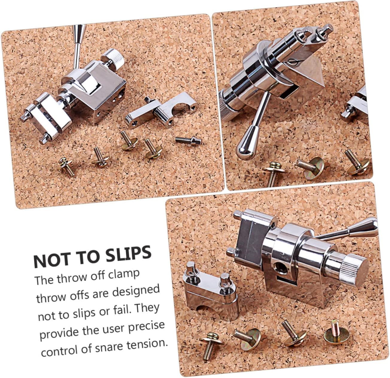 TOYANDONA Metal Snare Drum Throw Off Clamp Strainer with Mounting Screws Snare Tension Regulator for Precise Control Durable Cam Operated Design for Drummers