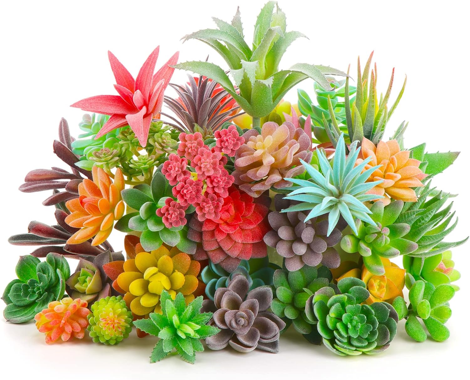 Tigeen 40 Pieces Artificial Succulent Plants Faux