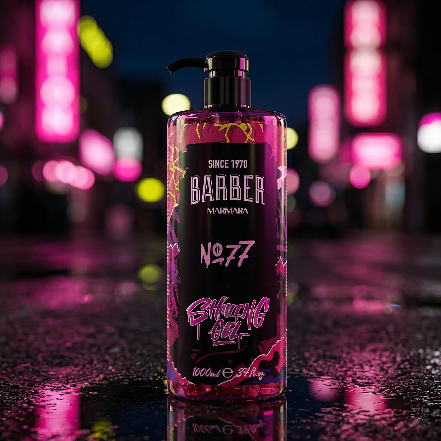 Barber Marmara No.77 Clear Non-Foaming Shaving Gel with Pump 33.81 fl oz