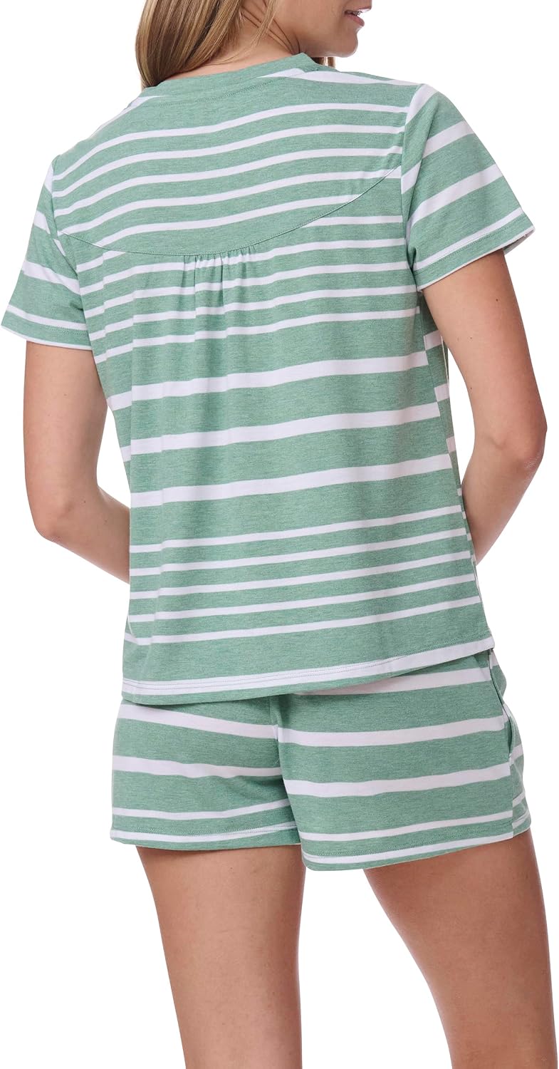 Tommy Hilfiger Women's Short Sleeve Tee and Boxer Shorts Pajama Set