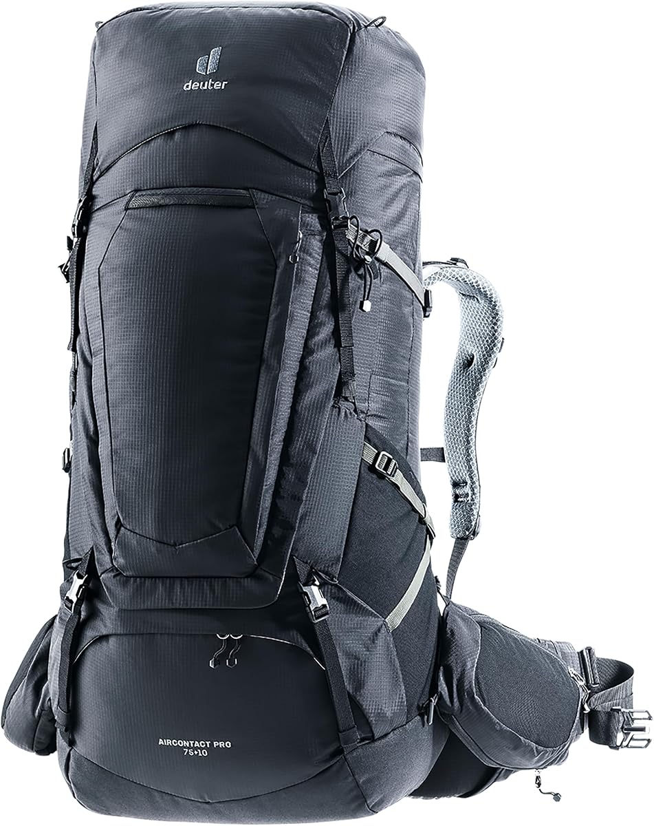 Mochila de senderismo Deuter Aircontact Pro 75+10L, 75+10 litros - Negro