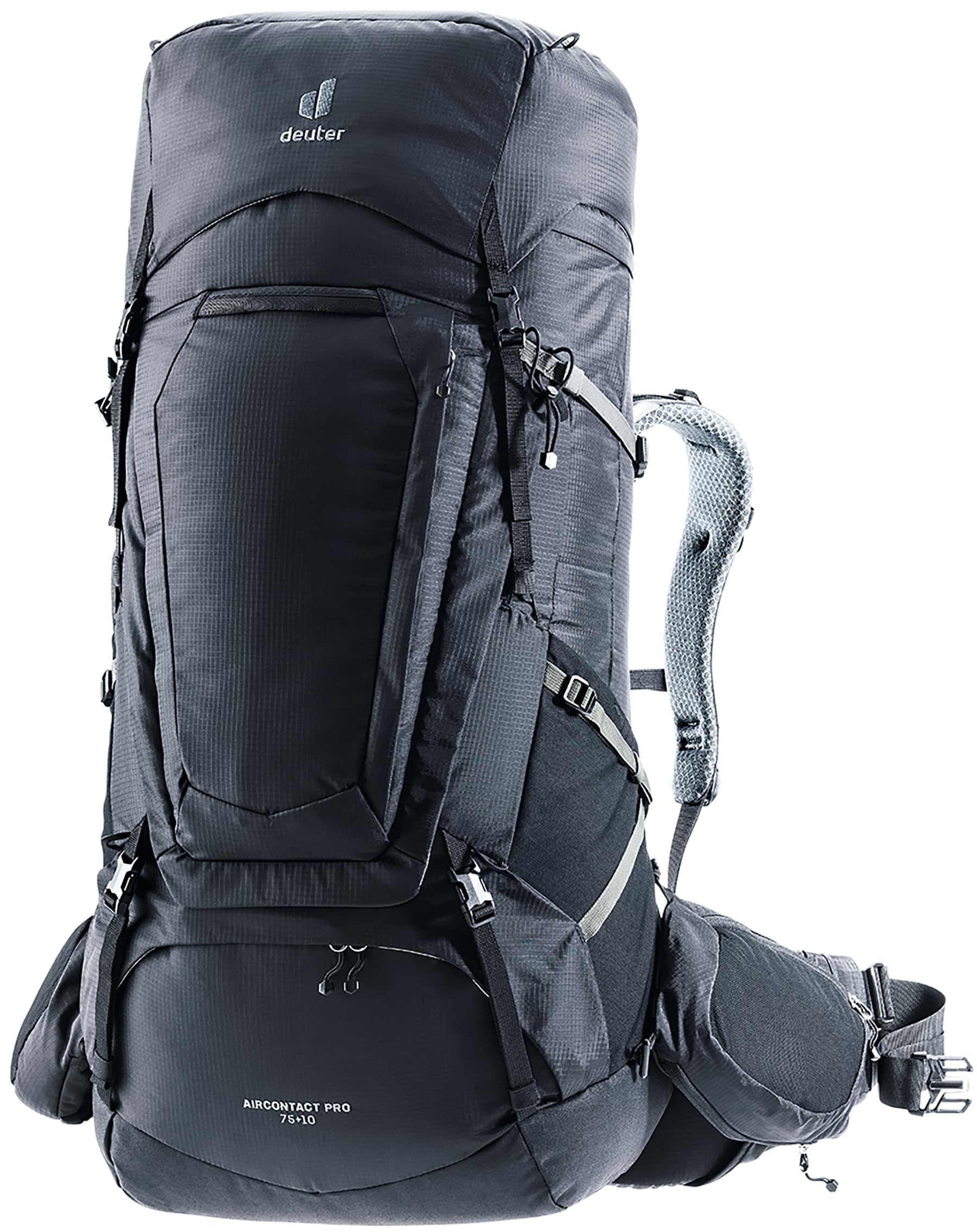 Deuter Aircontact Pro 75+10L Hiking Backpack, 75+10 Liters - Black