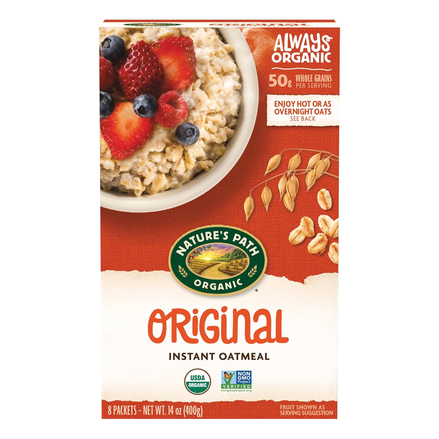 (Best before:2026/Dec/23) Nature's Path Organic Original Instant Oatmeal, 14 oz (Pack of 6), Non-GMO