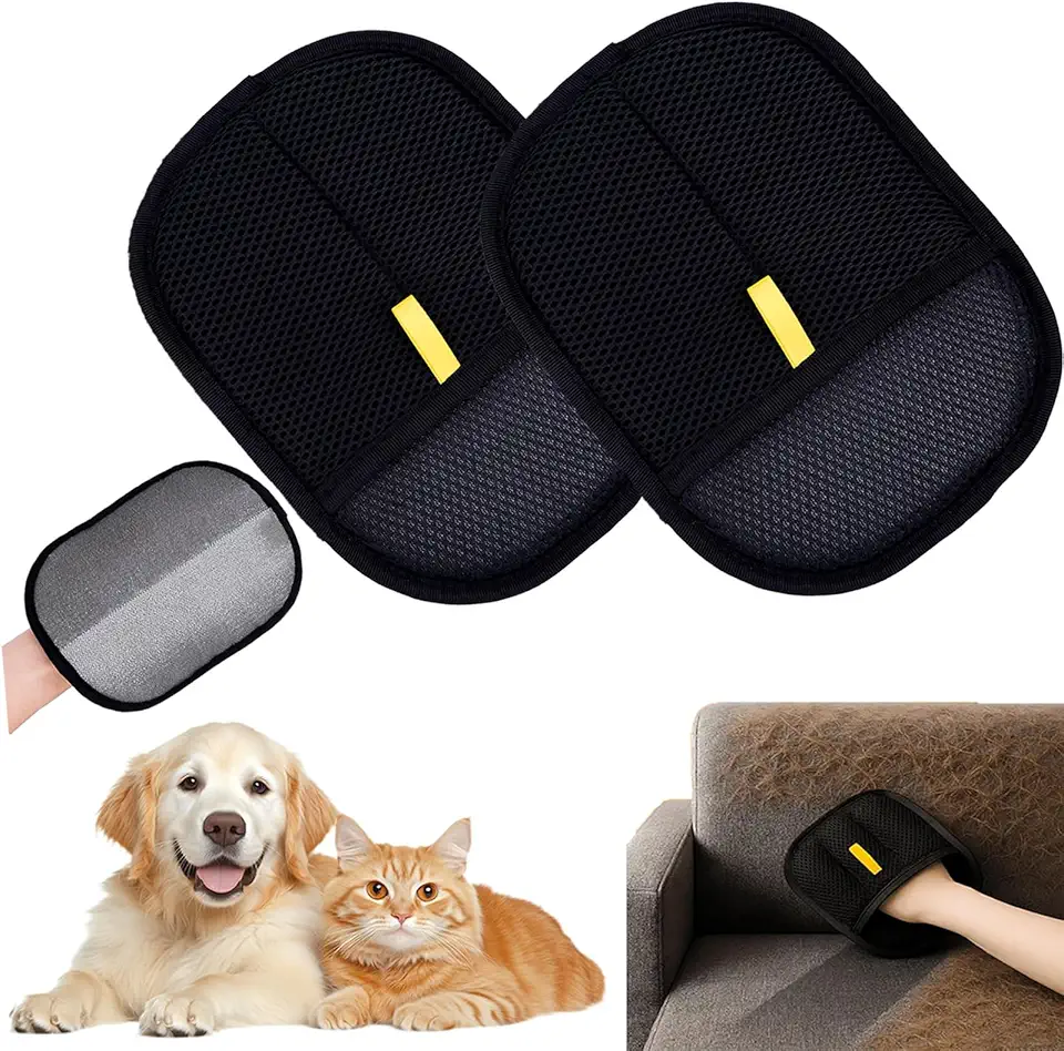 REGAPOG Fellmagnet, 2025 New Fur Gloves, Fingerless Cat - Reusable Fur Magnetic Gloves, Cat Gloves Grooming for Smooth and Healthy Fur for Clothes, Sofas (2 Pieces)