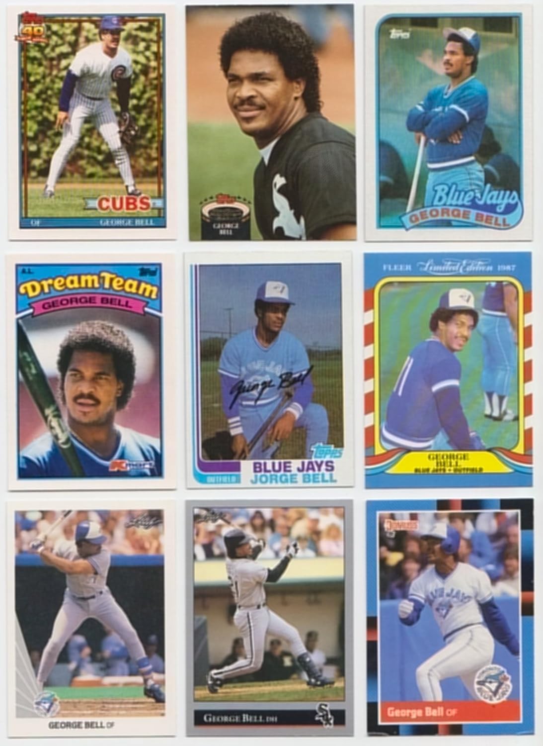 George Bell / 100 Different Baseball Cards Featuring George Bell