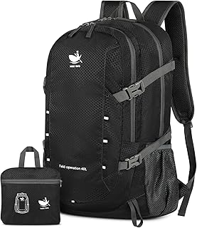 Packable Hiking Backpack WaterResistant 40L Lightweight Foldable Hiking Backpacks Outdoor Daypack for Travel Hiking Women Men