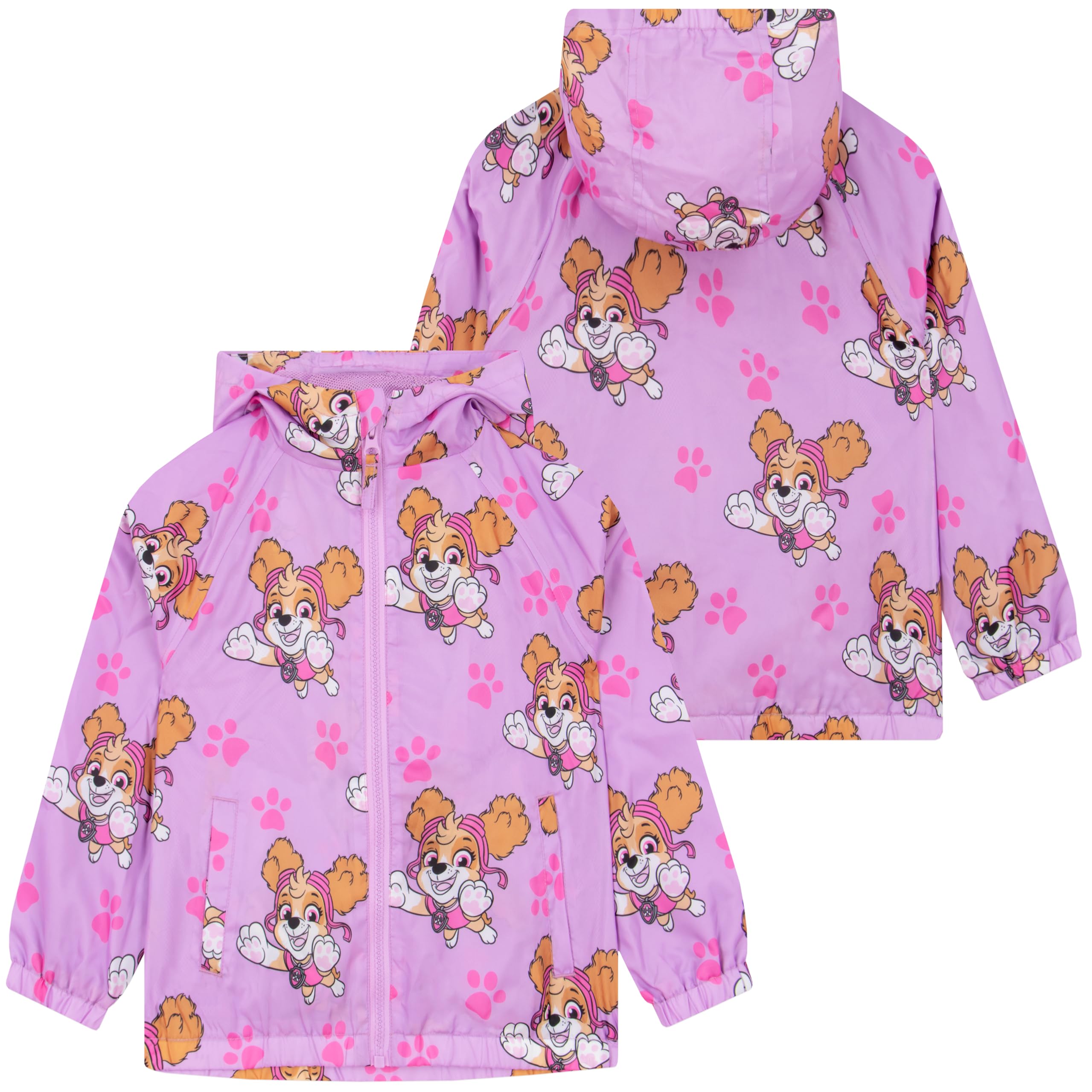 Paw Patrol Imperméable Fille, Skye Manteau de Pluie, Veste Pluie Enfant Résistante à l’Eau