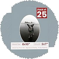 Vista 39 de Tapete de 8 x 10 pulgadas, corte biselado para fotos de 5 x 7 pulgadas, con apertura de tablero de fotos ovalado blanco precortado, sin ácidos, mate