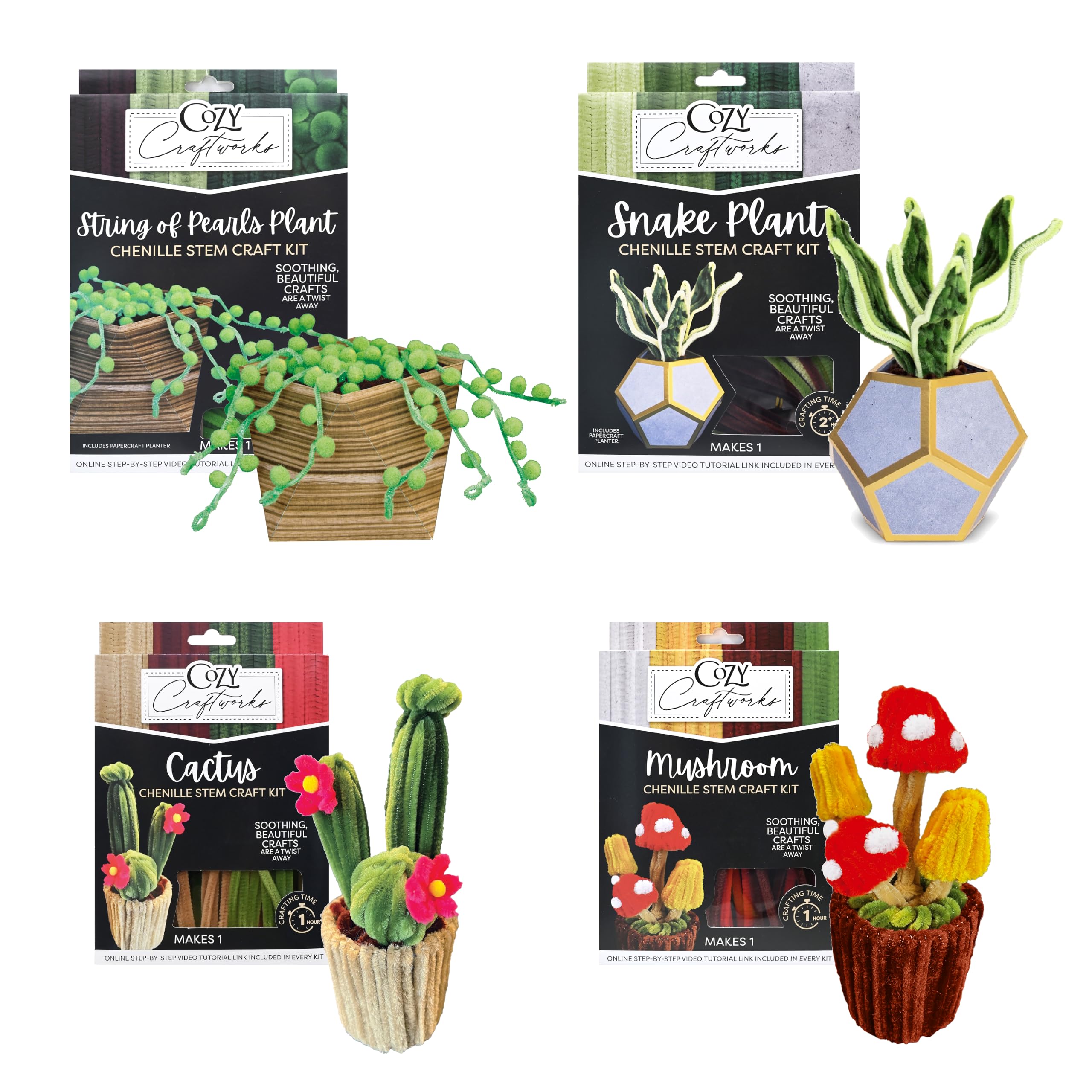 Amazon.com: WeVeel Cozy Craftworks Chenille Stem Craft Kit (Plants