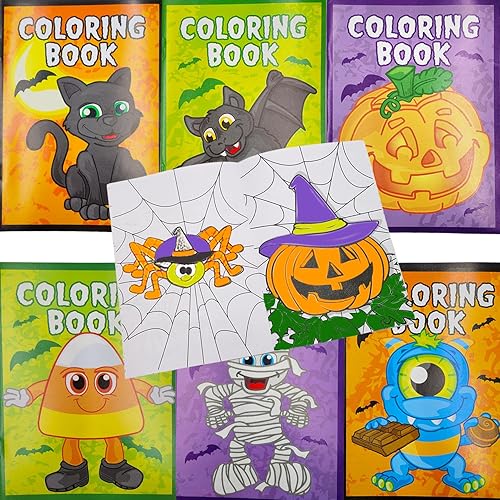Miniatura 3 de The Dreidel Company Libros para colorear de Halloween, recuerdos de fiesta para niños, regalos de Halloween para dulce o truco, rellenos de bolsas