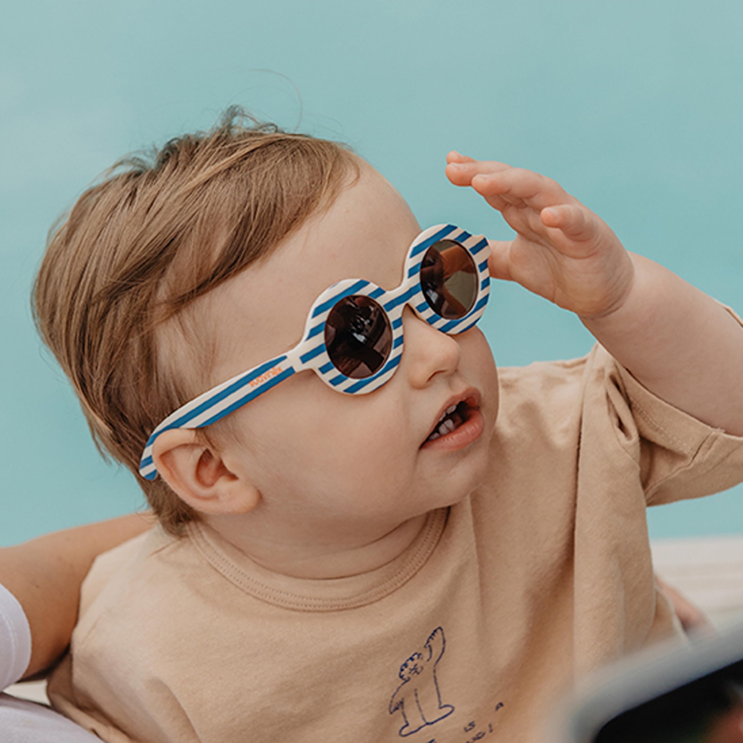 Gafas de Sol para Bebés de 0 a 12 Meses, Polarizadas, con Filtro UV400, Cat. 3, 100% Protección Rayos UVA y UVB, Funda Incluida, Muy Flexibles y Ligeras, Redondas, Modelo 2026