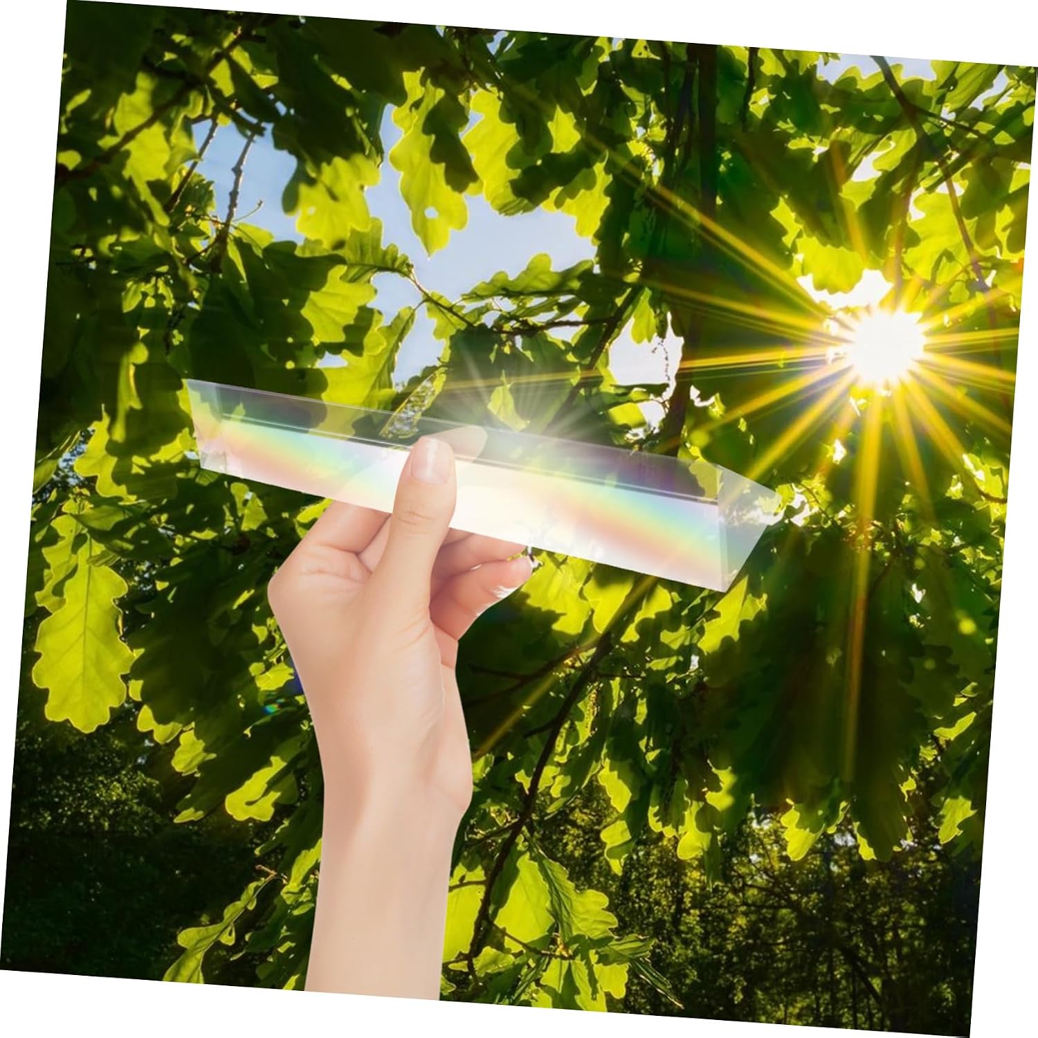 Triangular Crystal Prism for Light Physics Teaching and Photography