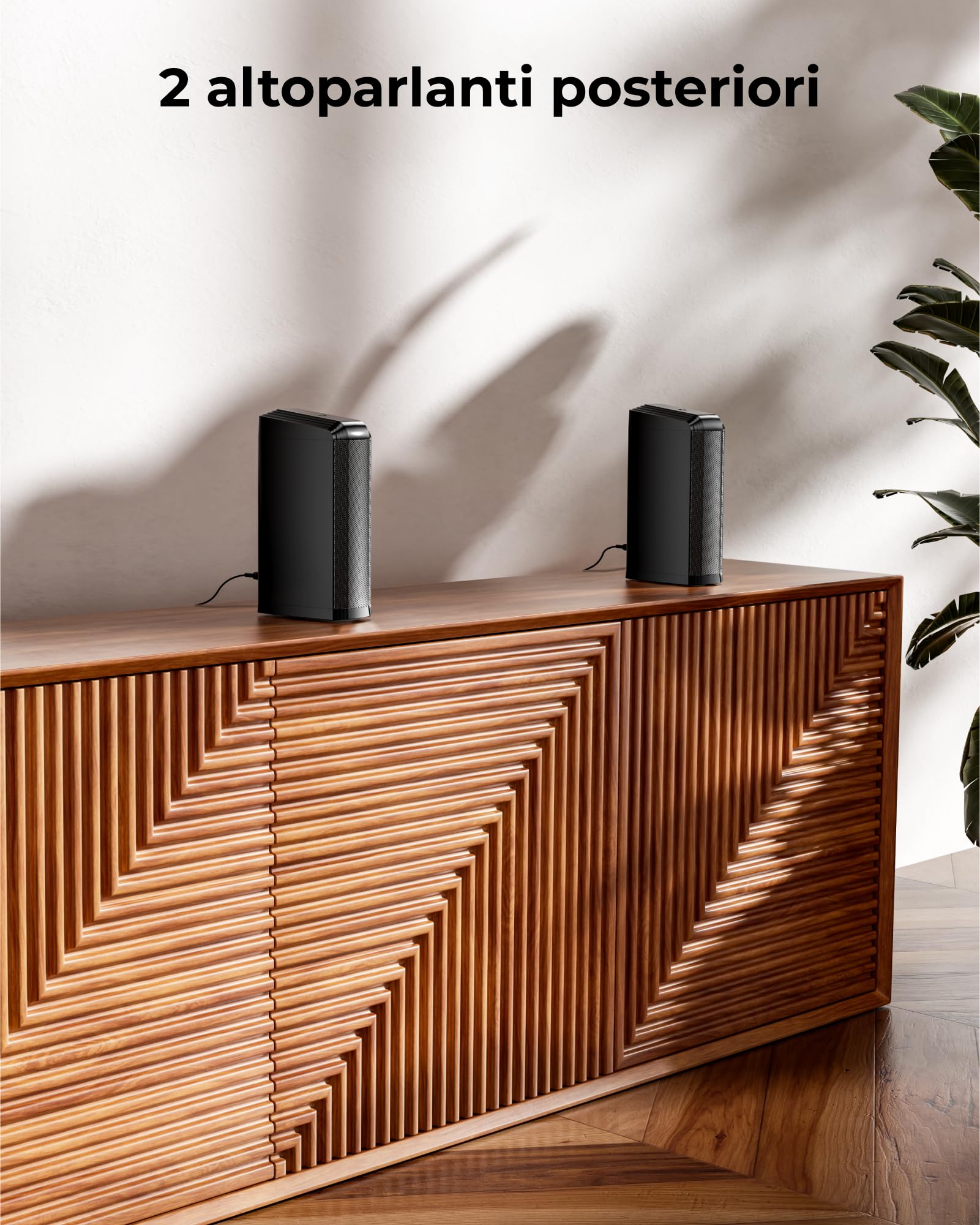 ULTIMEA Soundbar Surround Virtuale 7.1ch, Soundbar TV con Audio Immersivo e 2 Altoparlanti Surround, Luci RGB, Subwoofer da 6,5", Potenza di Picco 410W, App, HDMI, Apollo S70 Ultra
