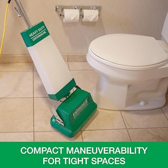 Bissell BigGreen BGFS5000 Portable Two Brush Floor Scrubber & Polisher, Polypropylene, 13 W x 7 D x 44 H, White & Green