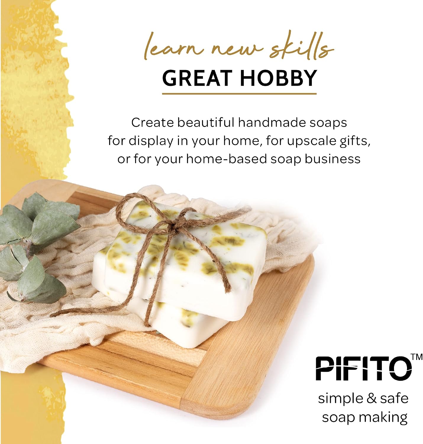 Pifito Mango Butter Melt and Pour Soap Base (2 lb) │ Premium 100% Natural Glycerin Soap Base │ Luxurious Soap Making Supplies