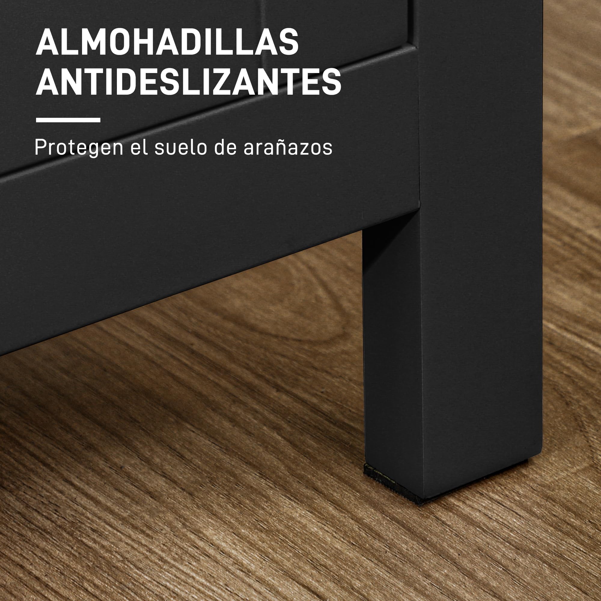 HOMCOM Aparador de 3 Puertas con Estantes Ajustables 120x40x70 cm Negro | Aparador de Salón, para Cocina, Entrada, Comedor, Dormitorio
