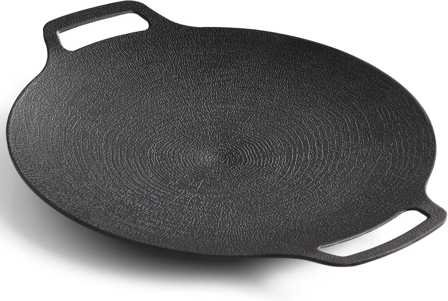 Korean BBQ Grill Pan - 36cm Round Nonstick Griddle For Stovetop | Universal Model For Induction & Open Flame, Aluminum Alloy