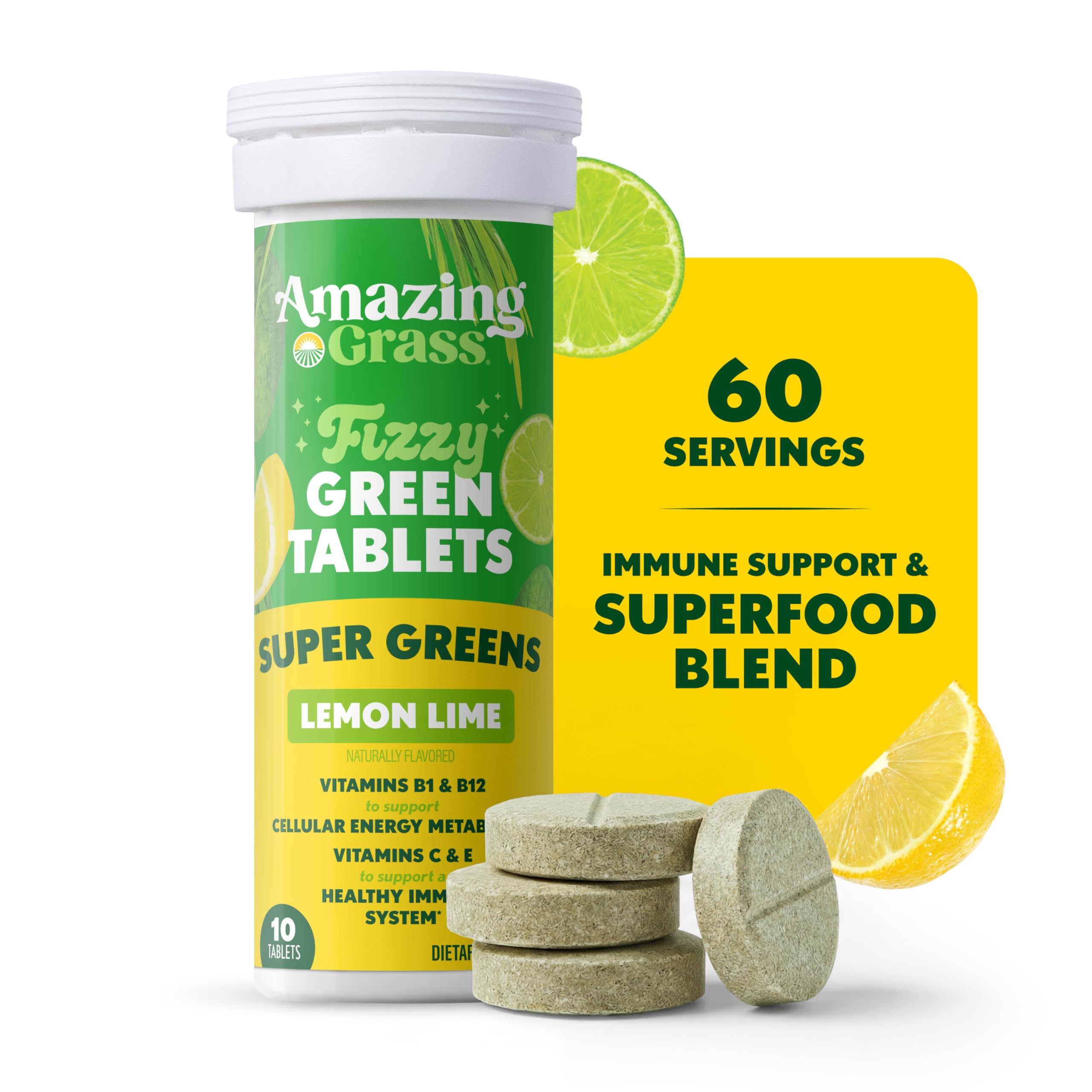 Amazon.com: Amazing Grass Fizzy Green Tablets, Effervescent