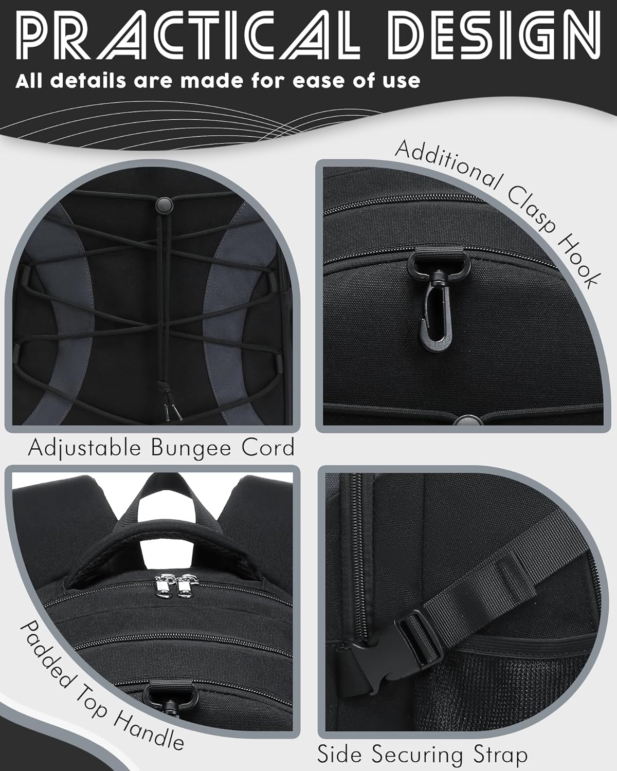 BLUEFAIRY Middle High School Backpack for Teen Boys Girls Large College Bookbag with Laptop Sleeve Back to School Book Bags Mochilas Escolares para Niños Niñas Adolescentes (Black/Dark Gray, Solid) - Image 7