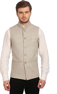 Mens Tweed Wool Nehru Jacket