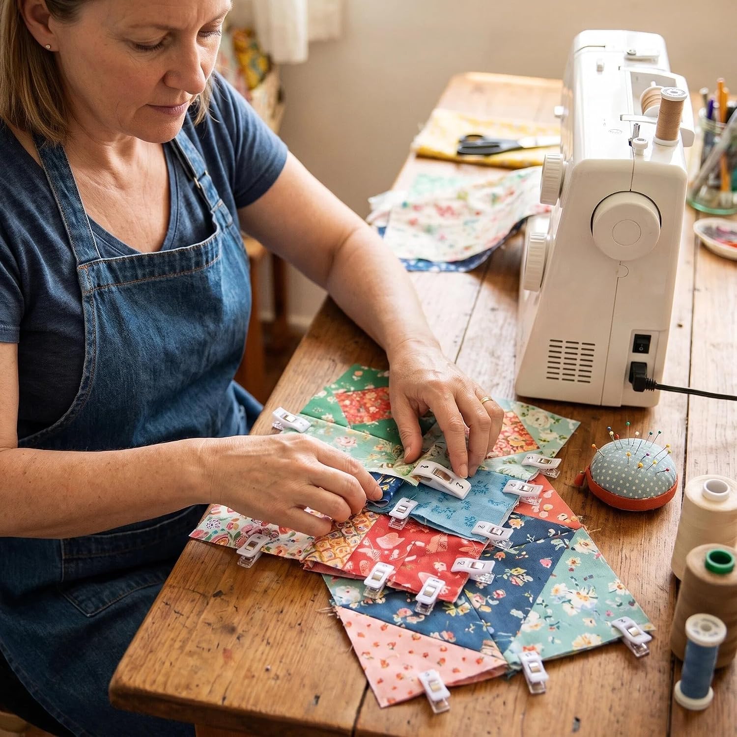 Quilting Clips with Letters and Numbers for Marking and Sorting
