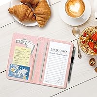 Vista 6 de ACdream - Libretas de servicio para camarera, libreta de anotación de comensales, lindo organizador de piel y cartera, para presentar la cuenta