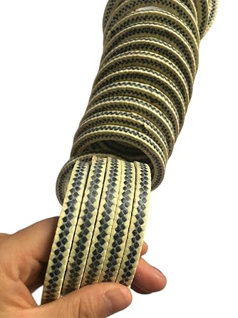 GemmySeal Graphite PTFE Braided Compression Packing Ring for Pump Valve or Mechanical Seal 10Pcs OD42*ID30*6mmT