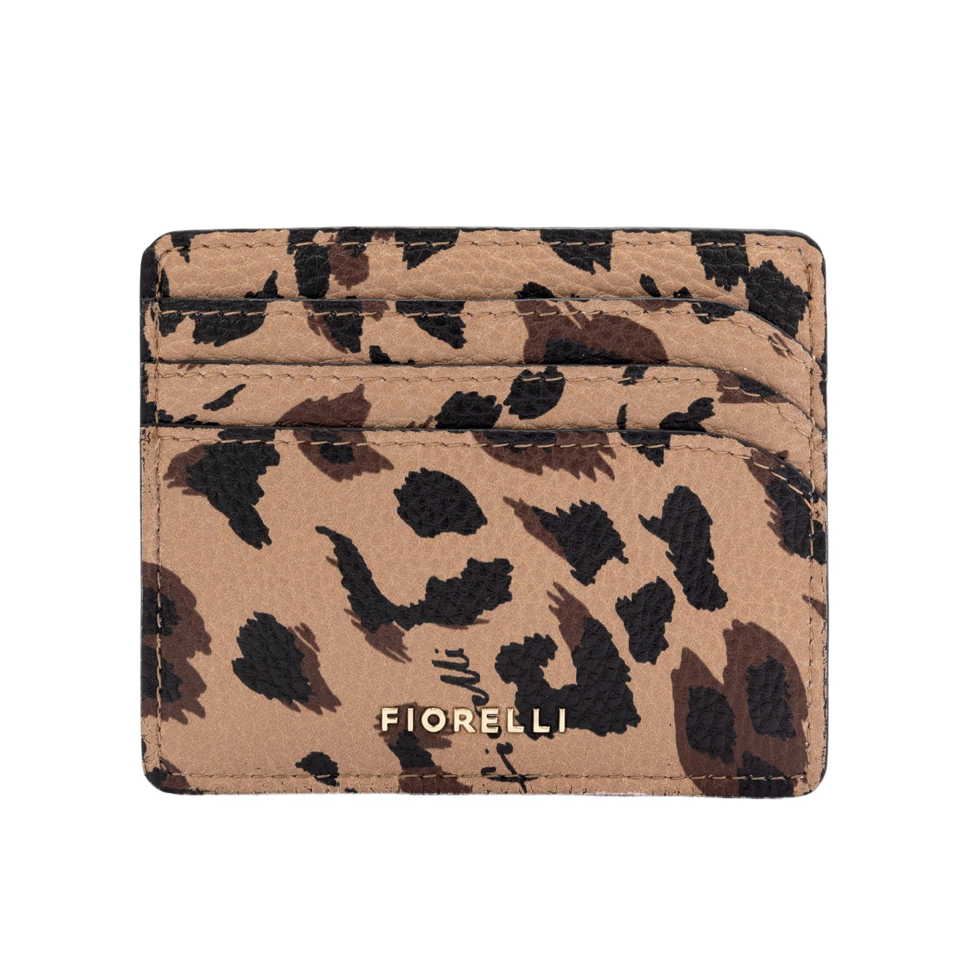 Fiorelli Women's Marnie Card Holder with Gift Box, 6 Card Slots, Faux Leather, Leopard Print
