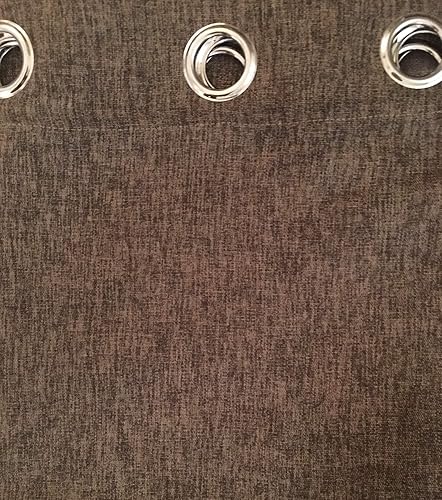 Miniatura 8 de Ikiriska Cortina de lino sintético oscurecimiento  65% opaca sólida gruesa extra larga hecha a medida, ojales superiores de 10 a 24 pies, gris,