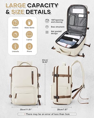 Vista 149 de VECAVE Mochila de viaje para laptop, mochila aprobada para vuelos,Mochila deportiva para universidad casual, E-peacockblue, Mochila para laptop