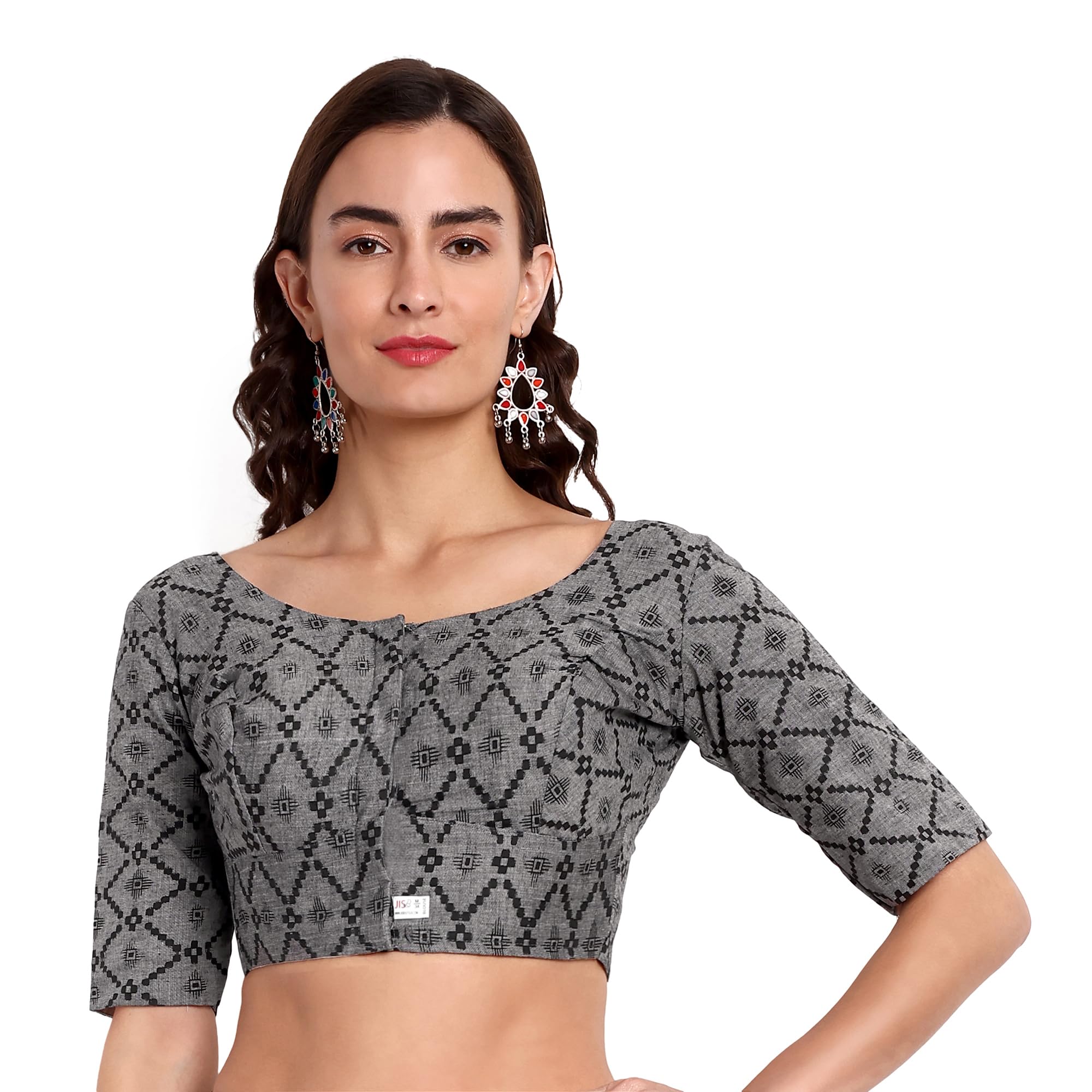 jisb Women's Cotton Printed Saree Blouse-picture-49