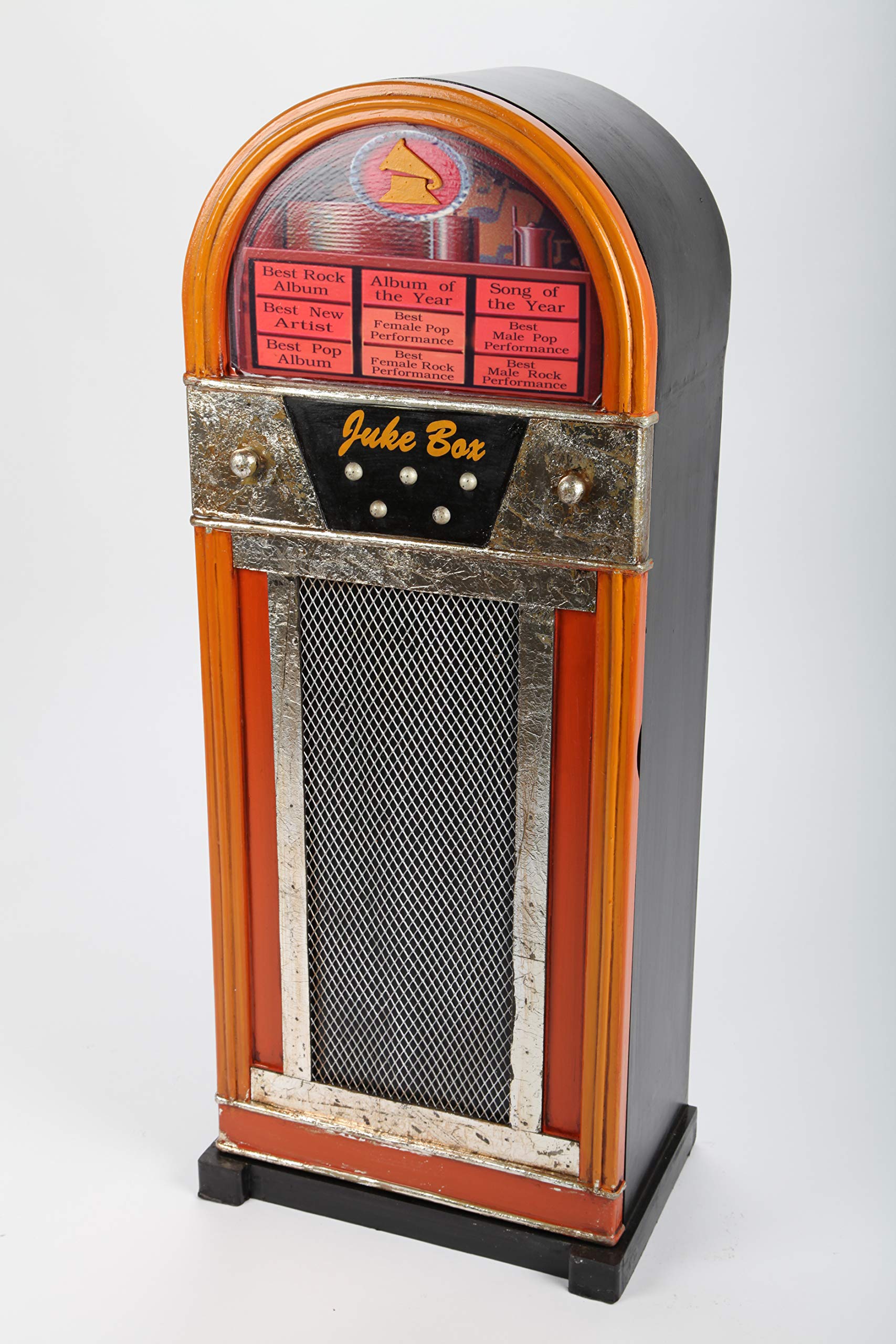 Armadio di design Jukebox retrò arancione/nero 88 cm